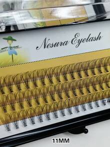 60pcs/Set 10D 8-15mm Natural Look False Eyelashes, Lengthening & Long-Lasting, Suitable For Beginners DIY Home Use Eyelash Extension Kit, Eyelash Clusters, Personal False Eyelashes, Suitable For Daily Commute, Dates, Music Festivals, Enlarging Eyes - C - View 12