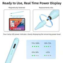 兼容 Apple Pencil Air 11 5 4 3 M3 M2 A16 Pro 13 第 11 代 M4 12.9 触控笔 10 9 第 9 代 10 代 Mini 6 7 平板电脑触控笔 - 彩色 - 查看 8