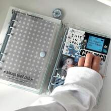 シール帳 ins韓国版 透明な手帳ケース A6内ページ リムーバブル手帳 ルーズリーフノート 高見栄え ポータブルノート - AA - チェックする 2