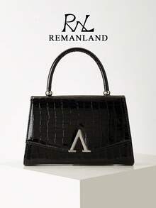 REMANLAND Women's Solid Color Mini Square Satchel Evening Bag, Elegant Dinner Chain Bag For Women, Elegant, Exquisite Patent Square Evening Bag For Party Dinner Bag, Clutch Bag For Party Girl, Woman, For Female Perfect For Party, Wedding, Prom, Dinner/Banquet, Best Gift For Women's Clip Glitter Dinner Wallet For Wedding Handbag For Party And Prom Winter Gifts - Black - View 9