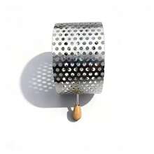 1 pieza Accesorios para Hookah, Soporte de carbón para Hookah con malla y mango de madera, Tazón de carbón de metal sin papel de aluminio, Accesorios para Hookah árabe Rejilla de carbón con mango de madera, Resistente al calor - Unitalla - Ver 7