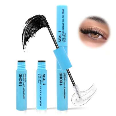 SRCKFIZ 72-Hour Waterproof Eyelash Glue, Strong Bonding Sealant, Latex-Free, Black Eyelash Extension Adhesive