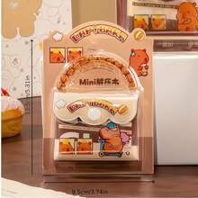 1 cuốn sổ tay mini hình chuột lang nước dễ thương kèm dây đeo hạt cườm, sổ ghi chép hoạt hình lật trang tiện dụng, nhật ký nhỏ thú vị. - Nhiều kiểu dáng - Xem 2