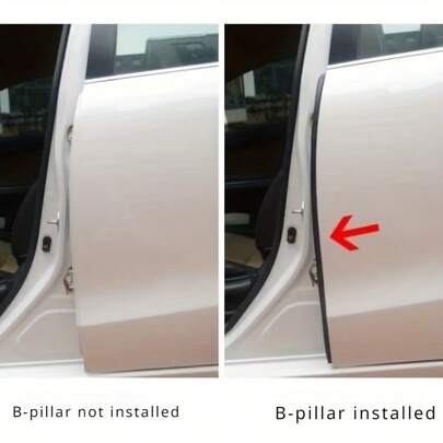 Universal Car Door B-Pillar Seal Strip, Adhesive Sealing Strip, Soundproof Dustproof Seal Strip, Protective Car Door Rubber Seal Strip, Shock-Absorbing Pad, Self-Adhesive Filler Accessories, Auto Supplies