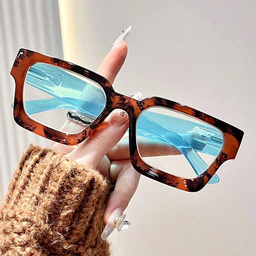 1 Pair Rectangular Frame Light Reading Glasses For Men And Women - Red Box - View 1