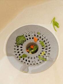 4/2/1件装毛发收集器，方形淋浴排水口盖，带吸盘的硅胶毛发塞，水槽防堵塞过滤器，浴缸淋浴地漏塞，硅胶厨房除臭塞，浴室工具，商业清洁服务/商店 - 地漏 - 查看 4