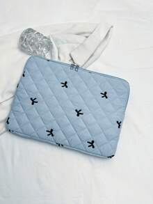 Solid Color Minimalist Luxury Laptop Sleeve, Multi-Size Notebook/Tablet Carrying Case Laptop Case Laptop Bag Computer Case For Women Computer Bag Portable Laptop Cover Travel Essentials - Blue - View 8