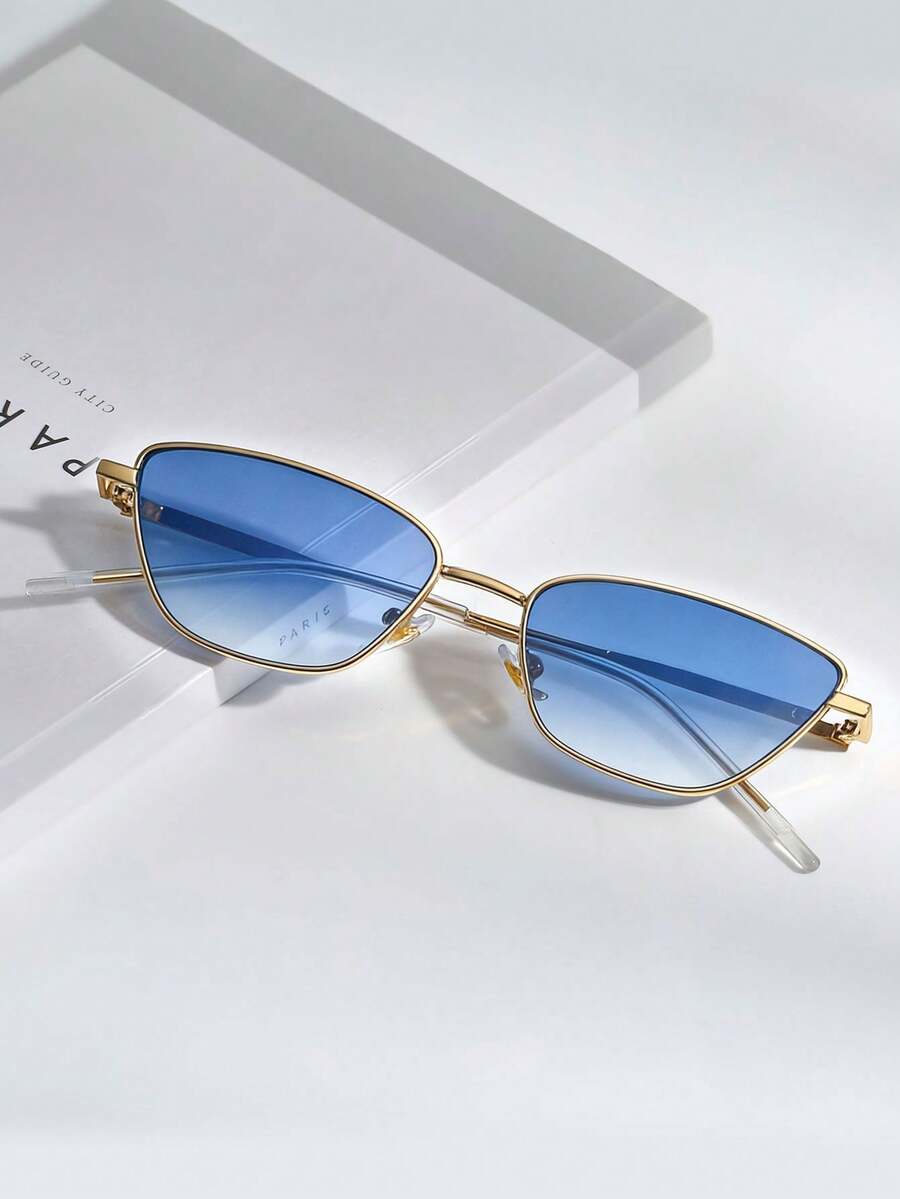 Fashionable Gradient Sunglasses For Outdoor Summer Vacation - Gradient Blue - View 1