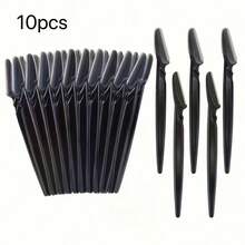 5/10/30/40pcs Unisex Face Razor, Multi-Purpose Eyebrow Shaver, Facial Hair Removal Tool, Easy Shaving Knife - Black - View 10