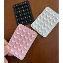 1pc Silicone Phone Holder With Suction Cup, Octopus Phone Stand, Adhesive Phone Mount - Black/White/Pink - View 3