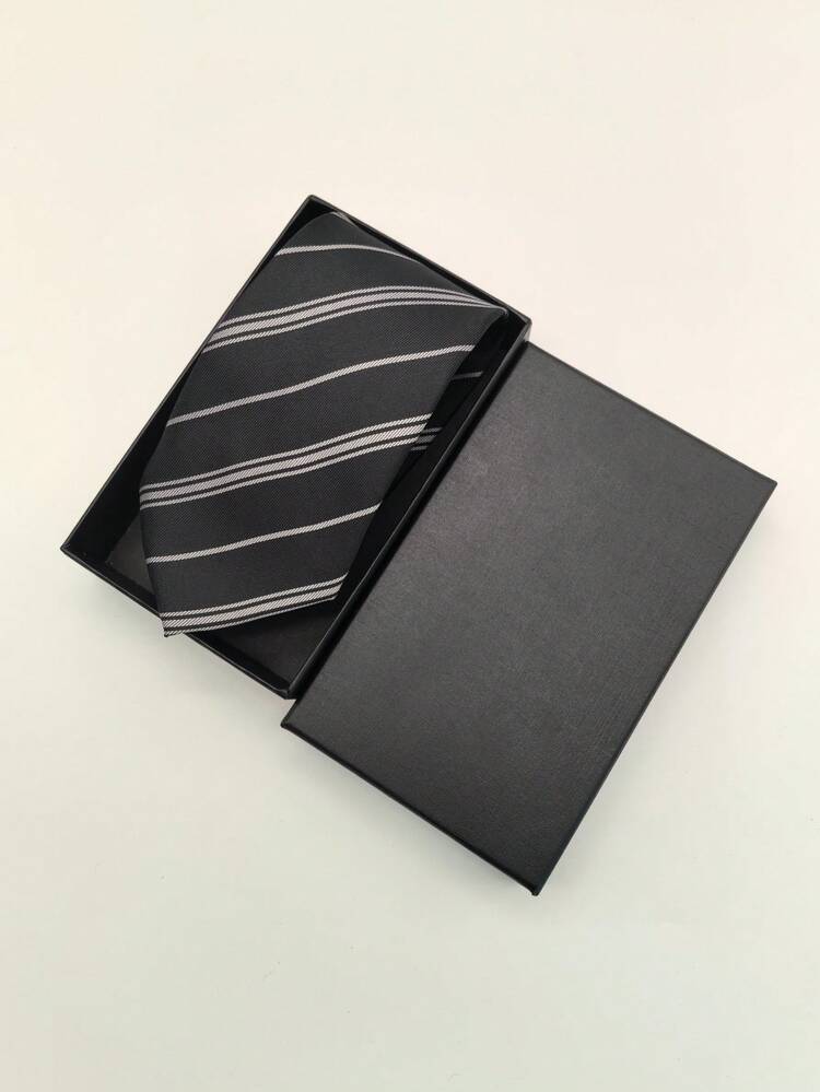 12 Peças Conjunto de Gravatas, Caixa de Presente de Gravata Listrada de Luxo Francês, Estilos Versáteis para Terno Masculino, Adequado para Uso Formal, Casamentos, Acessórios para Transporte, Festivais, Presente para o Dia dos Pais - Multicolorido - Visão 13