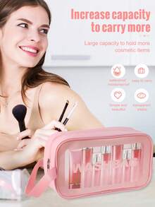 Bộ dụng cụ trang điểm 51 món bao gồm: Bộ 25 cọ trang điểm + 1 túi đựng mỹ phẩm và đồ dùng cá nhân đa năng có khóa kéo chống thấm nước + 3 bông mút trang điểm + 3 bông mút trang điểm mini + 1 băng đô cài tóc + 6 bông phấn tam giác + 3 bông mút rửa mặt + 2 dây đeo chậu rửa tay + 1 dụng cụ vệ sinh cọ trang điểm + 6 bông phấn phủ mini, tất cả trong một & thân thiện với người mới bắt đầu | Sẵn sàng mang theo du lịch & thích hợp làm quà tặng | Hoàn hảo cho người mới bắt đầu/phụ nữ. - Nhiều màu - Xem 3