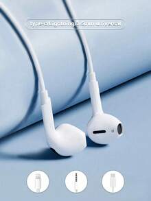 Auriculares con cable con conector Type-C y micrófono, compatibles con - Tipo C - Ver 8