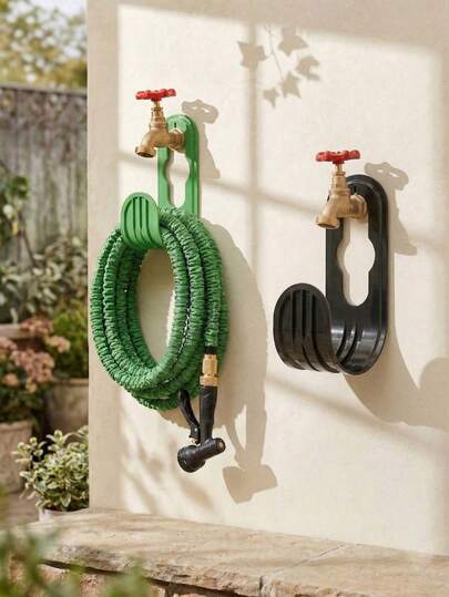 2 Móc Treo Vòi Nước Vườn, Giá Treo Vòi Nước Vườn Gắn Tường Tiết Kiệm - Nhựa Bền, Giá Treo Vòi Nước Gắn Tường, Móc Treo Vòi Nước, Lưu Trữ Vòi Nước và Cuộn Vòi Nước Vườn Gọn Gàng, Thích Hợp Cho Việc Chăm Sóc Sân Vườn Ngoài Trời và Dụng Cụ Làm Vườn