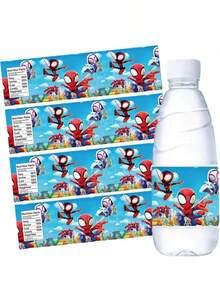 Marvel 10pcs Spider Man And His Friends Water Bottle Labels Cute Superhero Stickers Birthday/Daily Wear Accessories - Multicolor - View 7