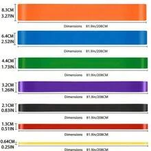 Menyq Resistance Bands Set: 5 Levels Of Resistance Bands, Assist Pull-Ups, Made Of Elastic Silicone Rubber, Suitable For Physical Therapy, Stretching, Home Gym, Suitable For Women - Multicolor - View 6