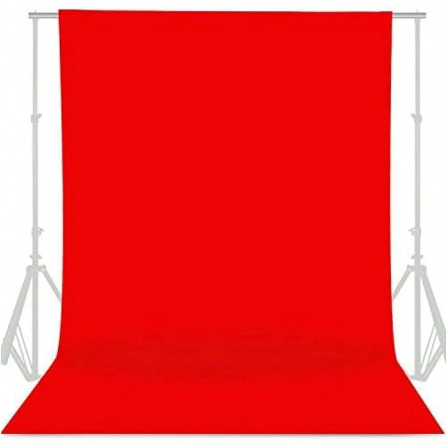 Red Photography Backdrop Cloth, Seamless Red Photo Background Paper, Suitable For Party, Birthday (Excluding Stand And Clips) - View 1