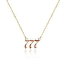 1pc European And American Fashion Style Cubic Zirconia Personalized Design Number 111-999 Angel Pendant Necklace For Women - Yellow Gold - View 14