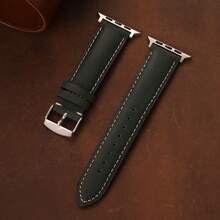 Vintage Crazy Horse Leather Watch Band Compatible With Apple Watch Series 1-11 Ultra SE 38-49mm, Suitable For Women And Men, Genuine Leather Strap - Mouldless - View 15