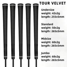 10支/套 PRIDE Tour VELVE 高尔夫球杆握把，橡胶材质，标准/中号/加大号 60R，防滑 - 黑色 - 查看 7