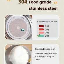 1.3L Stainless Steel Portable Storage/Filtration Container With Stainless Steel Handle And Lid, High Temperature Resistant Oil Filtering Net, Easy Clean Oil Residue Separator - Multicolor - View 7