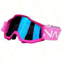 Fashionable And Colorful Motorcycle Goggles, Ski Goggles, Snowmobile Goggles, Outdoor Sports Goggles, Motorcycle Goggles, Riding Goggles, Outdoor Sports Windproof Goggles, Off-Road Riding Goggles, Goggles, 1 Pair - Gọng trắng C2/Tròng kính nhiều màu - Xem 12