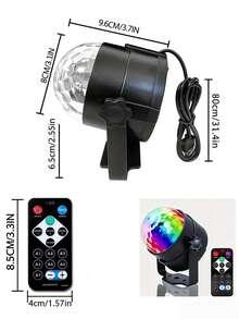 Compact & Exquisite RGB Smart Color Changing Disco Ball Projector Lamp, USB Powered Disco Lighting Decoration, Dancing Lamp, Christmas Decor, Starry Projector, Dynamic DJ Lighting With Remote Control For Indoor Party, Wedding, Game Room, Bedroom, KTV, Disco Hall, Home Gathering - Multi-color light - View 12