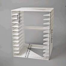 Organizador de escritorio para 12 ranuras de CD/DVD/álbumes, organizador de almacenamiento de escritorio minimalista para CD/DVD/álbumes - Multicolor - Ver 5