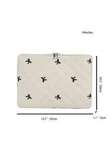 Solid Color Minimalist Luxury Laptop Sleeve, Multi-Size Notebook Tablet Carrying Case Laptop Case Laptop Bag Computer Case For Women Computer Bag Portable Laptop Cover Travel Essentials - White - View 11