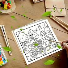 Upgraded Luxury Moment Adult Coloring Book - 24 Pages 7.87x7.87 Inches Thick Paper, Unique Cover Art, Stress Relief Gift (Christmas, Valentine's Day, Birthday) (Friends, Couples, Family), Creative Leisure Activity, Fun Illustrations, High-Quality Printing - 20cm*20cm - View 5