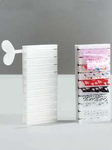 Multi-Layer Drawer Nail Transfer Foil Storage Box, Heart Handle, Stackable, Crush Proof Wrinkle Free For Decals - Multicolor - View 3