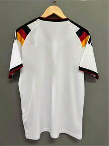 Germany National Team Retro Soccer Jersey - V-Neck Short Sleeve Football Shirt For Fans 6GPM - 預設 - 查看 3