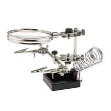 KLONKEE 焊接工作站 - 配有可调节辅助手和放大镜，这是一款辅助焊接的第三只手工具，可用于维修和珠宝制作焊接。 - A - 查看 9