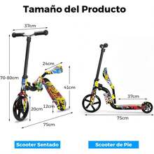 Kick Scooters, Foot Scooters - Red & White - View 10