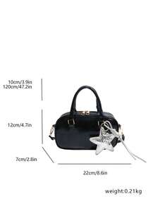 Versatile Women's Handbag, New Crossbody Bag, High-Quality Commuter Chic Small Round Bag, Large Capacity Shoulder Tote Bag - Black - View 5