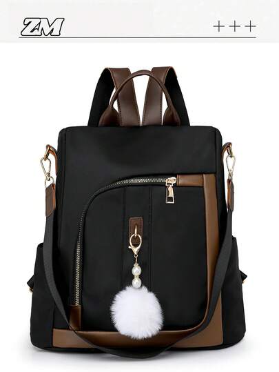 [Stylish Versatile Women's Backpack]Aesthetic Commuter And Casual Backpack, Lightweight Nylon Fabric, Perfect For Daily Outings, School, And Travel!Ist, Elegant, And Exuding A Sense Of Sophistication. Features A Front Diagonal Zipper Pocket For Easy Access And Multiple Inner Compartments To Easily Store Phones, Keys, Cosmetics, And Tablets