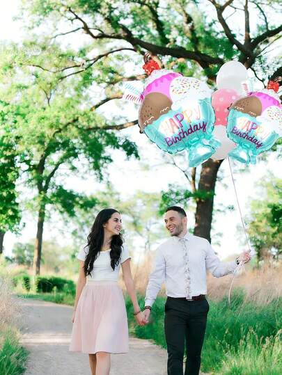 2/4pcs Giant Ice Cream Balloons, Polyester Film Balloons For Ice Cream Party Decoration | Happy Birthday Decoration | Balloons For Birthday Party Decoration
