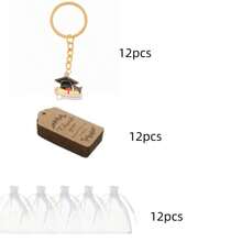 1/36 Pcs 2026 Graduation Keychain Set Durable Stainless Steel Rectangle Decor Perfect Gift For Classmates Friends Graduates - Multicolor - View 16