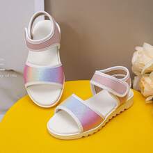 Một đôi sandal mùa xuân hè dễ thương, bán chạy nhất dành cho bé gái, màu gradient bóng bẩy, đế mềm, quai cài điều chỉnh được, kiểu giày công chúa hở mũi, thích hợp đi du lịch, mặc hàng ngày, dự tiệc và nhiều dịp khác. - Nhiều màu - Xem 14