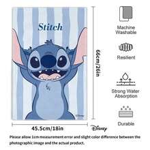 Disney Stitch Blue White Stripe Cute Towel 1-Pack, 2 Packs, 3 Packs, 4 Packs, 5 Packs, 6-Pack For Bathroom & Home - 18x26in - View 8