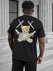 Manfinity LEGND Men's Cartoon Print T-Shirt - Black - View 6