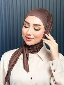 1pc Instant Triangle Hijab, All-In-One Tie-Up Design, Quick Wrap Without Slipping, No Undercap Needed, Suitable For Daily Wear, Prayer, And Outings - Triangular Instant Hijab - View 6
