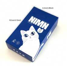 Cute White Cats Pattern NIMN Tarot Cards, English Edition Card Materials For Women Beginners, Board Game Playing Decks Family Party Card Game - Blue - View 3