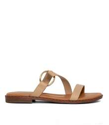 The Happy Monk Women Flat Sandals - Beige - View 1