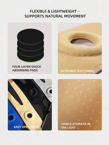 Đai hỗ trợ đầu gối điều chỉnh được, có lỗ thông gió, thích hợp cho bóng rổ, chạy bộ, nâng tạ (kích cỡ nhỏ) - Màu đen, 1 chiếc - Xem 7