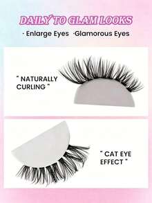 200片装60D蓬松睫毛嫁接套装，10排浓密簇状假睫毛，DIY混合长度打造浓密卷翘效果，可重复使用，柔软轻盈，适合日常佩戴、派对、婚礼、约会、角色扮演、化妆等场合。 - D - 查看 7