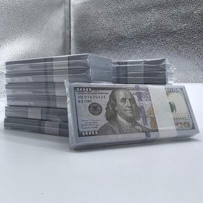 100 tờ tiền giả mô phỏng, tờ 100 đô la Mỹ, kích thước nhỏ 11.5*4.8cm, không phải tiền thật, thích hợp cho tiệc sinh nhật, họp mặt, quà tặng ngày lễ, trang trí địa điểm tổ chức tiệc, quà tặng hài hước, tự làm.