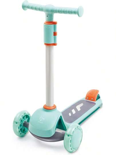 Hape Scooter para Niños con 3 Ruedas, Luces Integradas, Manillar Ajustable, Desarrolla Equilibrio y Coordinación, 3+ años
