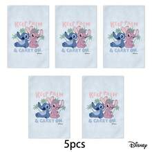 Khăn tắm in hình Stitch màu xanh nhạt của Disney, có thể mua theo gói 1, 2, 3, 4, 5, 6 chiếc, dùng cho phòng tắm và nhà cửa. - 18x26 inch - Xem 6