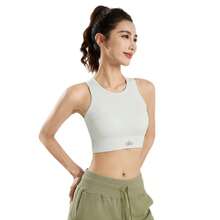ALO Yoga Sports Vest For Women, High-Elasticity Slim Fit Yoga Wear, Tennis Apparel, Running Fitness Sports Top, White - 查看 6